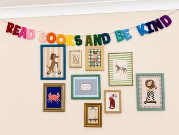 Read Books And Be Kind Rainbow Felt Decorative Garland, 2 of 3