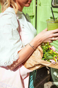 You Can Do It Silver Plated Beaded Star Bracelet, 5 of 9