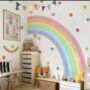 Colourful Half Rainbow Removable Decal, Pink/ Purple Colours, thumbnail 2 of 11