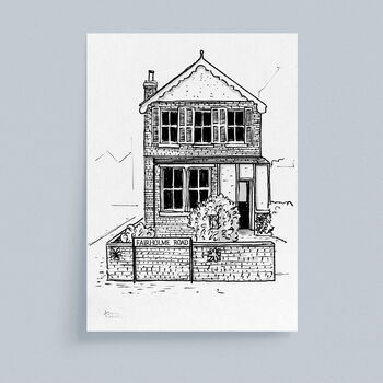 Personalised Black And White Sketch Of Your House, 4 of 9