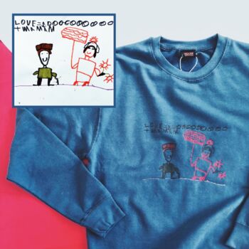 Children's Drawing Embroidered Family Sweatshirt Set, 9 of 11