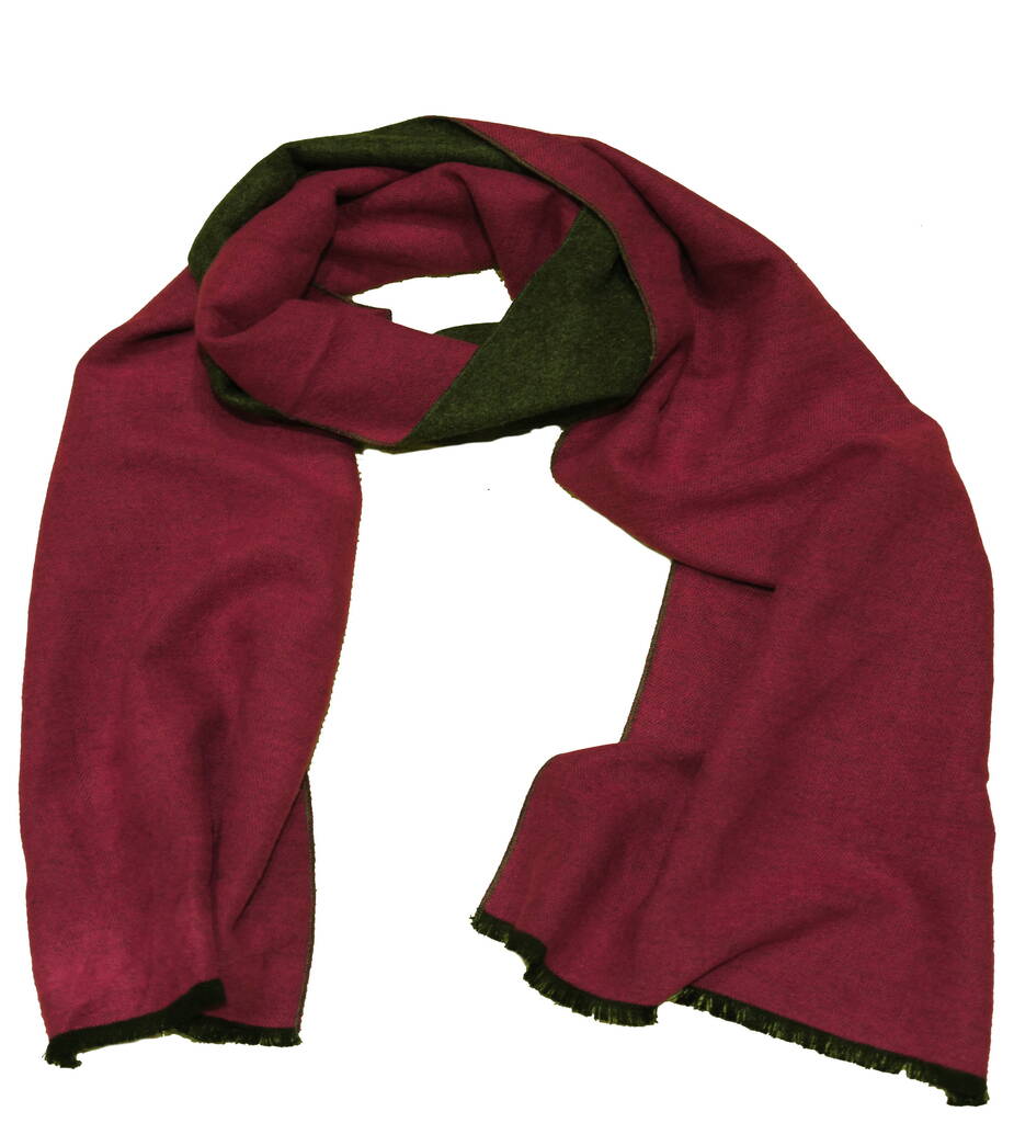 Scarf Red / Grey Double Sided Soft And Warm, 1 of 5