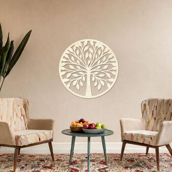 Handmade Wooden Tree Of Life Wall Art For Bedroom Or Living Room, 7 of 9