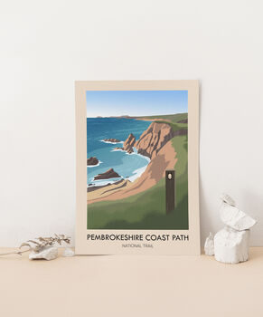 Pembrokeshire Coast Path National Trail Travel Poster, 3 of 8