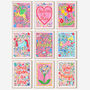 Unicorn And Floral Nursery Print Set – Set Of Nine Whimsical Wall Art Prints, thumbnail 1 of 12
