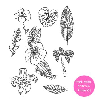 Tropical Stick And Sew Embroidery Stickers/Patches, 5 of 6