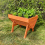 Raised Vegetable Herb Wooden Planter With Three Liners, thumbnail 1 of 8