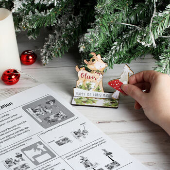 Personalised Christmas Tree Bauble Kit, Reindeer, 2 of 4