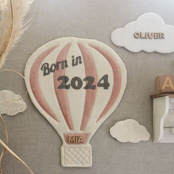 Born In 2024, Hot Air Balloon Nursery Decor, 10 of 12