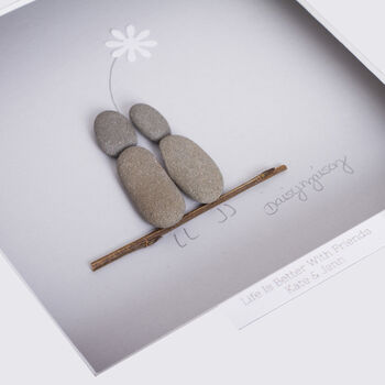 'Life Is Better With Friends' Personalised Pebble Art, 3 of 3