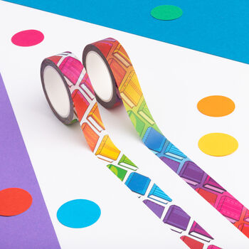 Rainbow Books Reading Pattern Washi Tape, 3 of 3