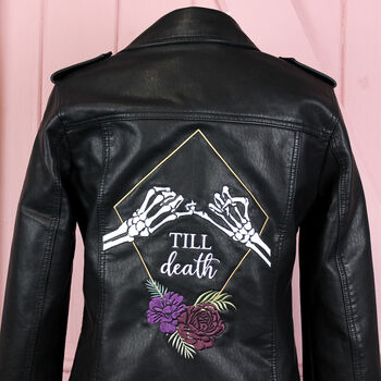 Black Bride Leather Jacket Til Death, 2 of 7