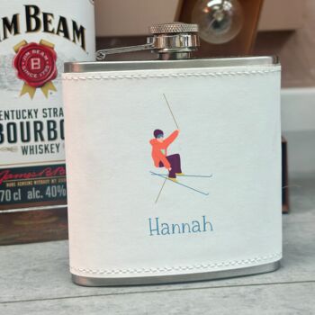 Personalised Skiing Or Snowboarding Hip Flask, 3 of 3