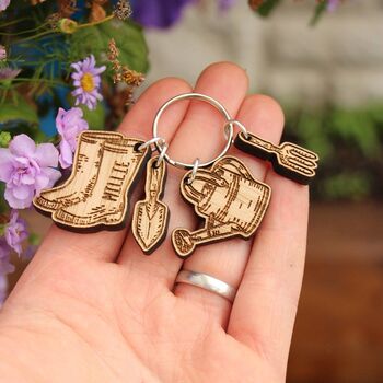 Personalised Gardening Keyring Gift For Gardener, 5 of 8