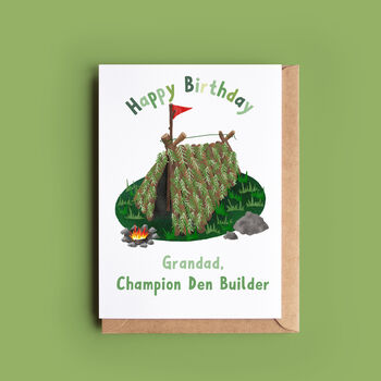 Den Builder Personalised Birthday Or Father's Day Card, 2 of 3