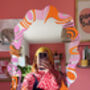 Wavy Mirror Orange And Pink, thumbnail 8 of 8
