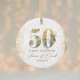 Golden 50th Anniversary Celebration Bauble, thumbnail 2 of 5