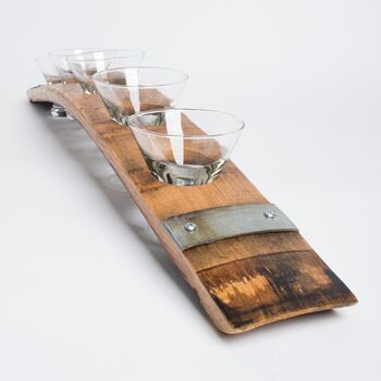 Wine Barrel Centerpiece Snack Dish With Glass, 2 of 4