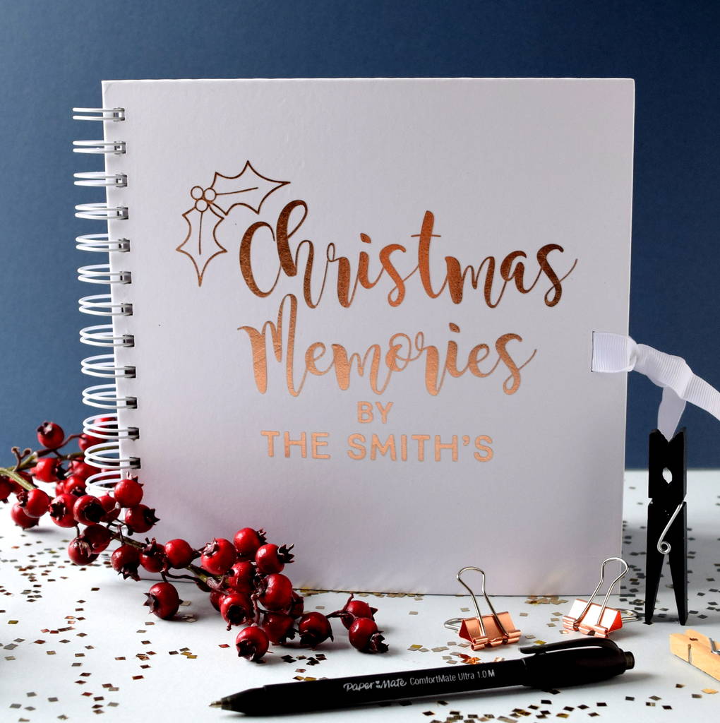 Personalised Christmas Memories Album Or Scrapbook