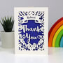Personalised Papercut Thank You Card, thumbnail 2 of 4