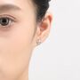 Sheep Face Stud Earrings In Sterling Silver, thumbnail 2 of 11