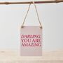 'Darling, You Are Amazing' Mini Metal Sign, thumbnail 1 of 2