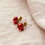 Cranberry Freshwater Pearl Earrings, thumbnail 3 of 3