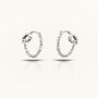 Silver Sailors Knot Hoops, thumbnail 2 of 3