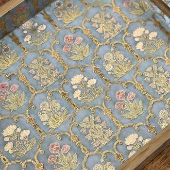 Luxury Lacquer Coated Wood Serving Tray, Printed Medium Size, 9 of 12