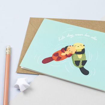 Cuddly Otters Card, 2 of 2
