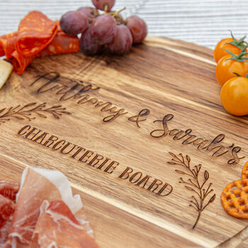 Personalised Round Charcuterie Board With Dome Lid, 2 of 9
