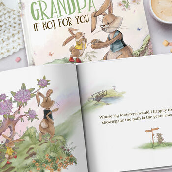Personalised Grandad Keepsake Book, 'If Not For You', 5 of 10