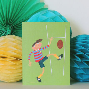 Rugby Boy Mini Card By Kali Stileman Publishing | notonthehighstreet.com