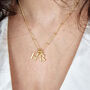 18k Gold Vermeil Plated Double Initial Pendant Necklace, thumbnail 2 of 6