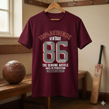 'Authentic Vintage 1986' 40th Birthday Gift T Shirt, 4 of 11