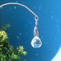 Crystal Drop Plant Hanger With Gold Feather Charm, thumbnail 6 of 8