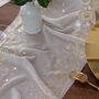 Ivory Gold Leaves Christmas Table Runner Two.5m, thumbnail 5 of 5