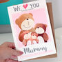 Personalised I Love You Beary Much Mummy Card, thumbnail 8 of 12