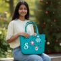 All Season Croc Style Tote Bags, Includes Christmas Charm, thumbnail 2 of 12