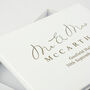Ivory Leather Mr And Mrs Wedding Guest Book, thumbnail 5 of 11