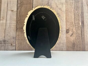 Gold Oval Butterfly Style Photo Picture Frame Holder 6x4 Freestanding, 6 of 7