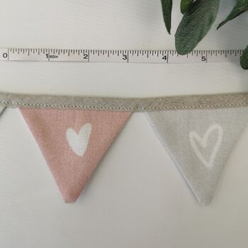 Curtain Tie Backs Pink And Grey Mini Bunting, 11 of 12