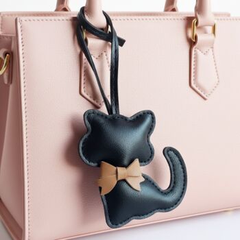 Faux Leather Cat Bag Charm, 2 of 4