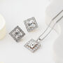 Swarovski Crystal Square Necklace And Earrings Set, thumbnail 1 of 6