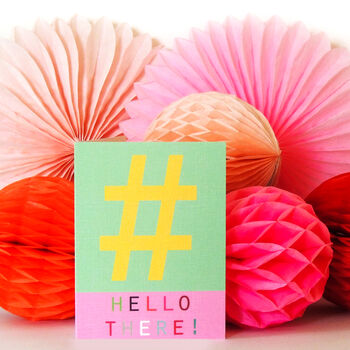 Mini Hashtag Hello There Card, 4 of 5