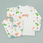 Dinosaur Soft Toy And Personalised Pyjamas, Orange, thumbnail 7 of 9