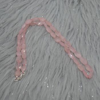 Rose Quartz Beaded Necklace: 18 Inch, 3 of 8