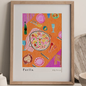 'Paella' Spanish Table Scene Art Print, 6 of 6