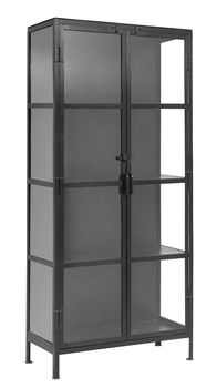 Black Iron And Glass Cabinet, 2 of 2