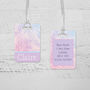 Personalised Ombre Palm Tree Leaves Luggage Tag, thumbnail 2 of 3